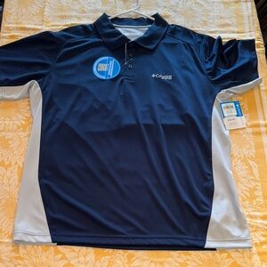 Columbia Navy and White Polo Shirt size XL NWT